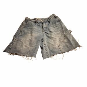 Forever 21 Gray Denim Cargo Shorts